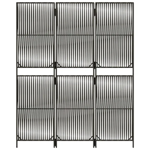 parawan-3-panelowy-szary-polirattan-stan-nowy