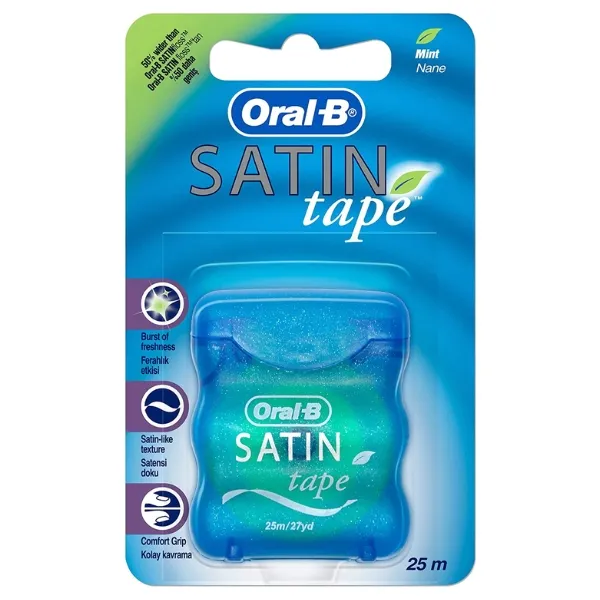 Oral-B Satin Tape nić dentystyczna mięta zdrowe dziąsła i zęby 25 m