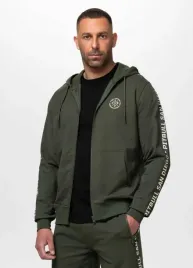 bluza-meska-rozpinana-z-kapturem-pit-bull-tape-parker-ciemno-zielona