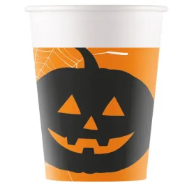 kubki-papierowe-pomaranczowy-dynia-halloween-200-ml-8-szt-halloweenowe