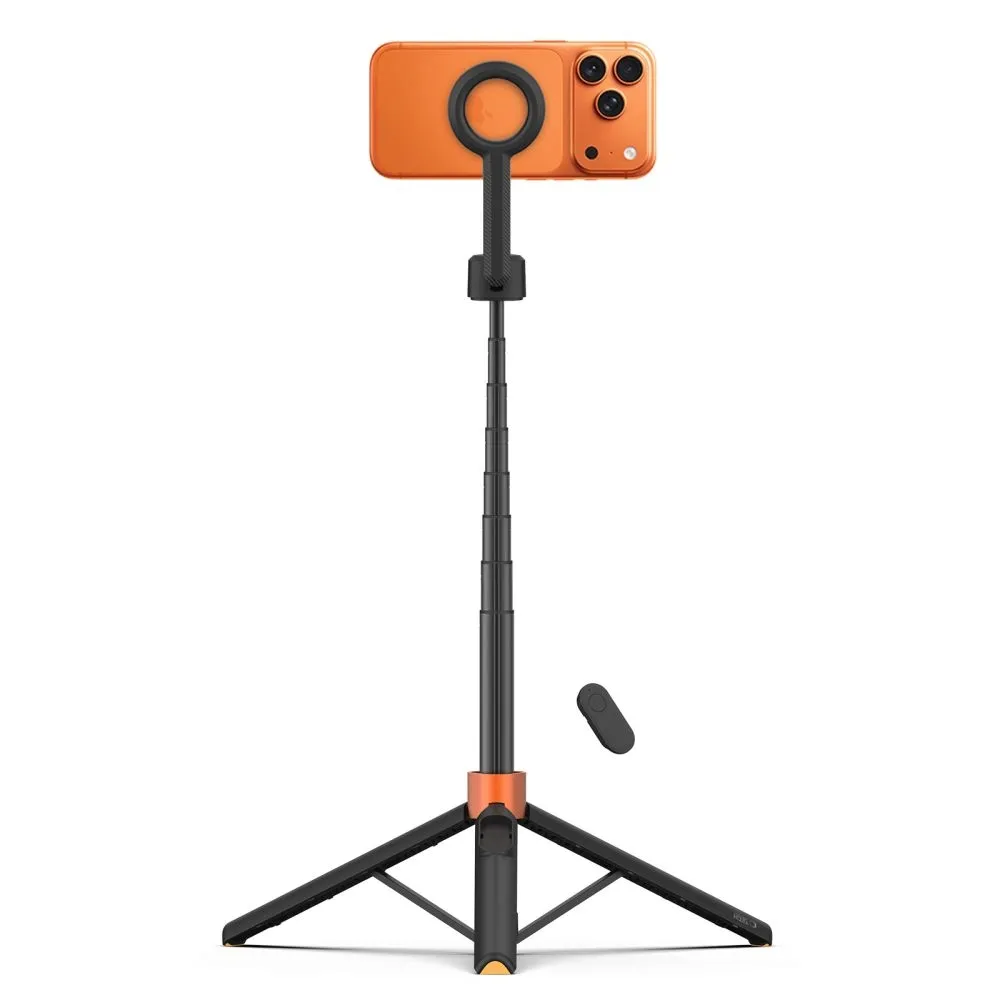 tech-protect-l10s-magsafe-bluetooth-selfie-stick-tripod-black-orange
