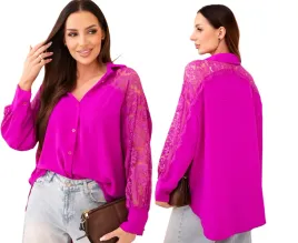 ciemno-fioletowa-koszula-damska-z-koronkowymi-rekawami-i-dluzszym-tylem