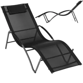 lezak-ogrodowy-z-zaglowkiem-wyprofilowany-czarny