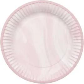 talerzyki-papierowe-marmurowe-rozowy-folat-23cm-8-szt