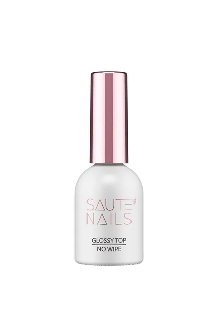 Glossy Top No Wipe najlepszy top do lakierów hybrydowych - 8ml Saute Nails