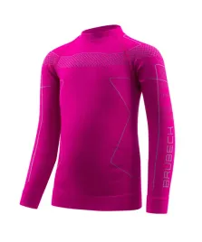 brubeck-bluza-termoaktywna-dziecieca-thermo-92-98-fuksjowy-szary