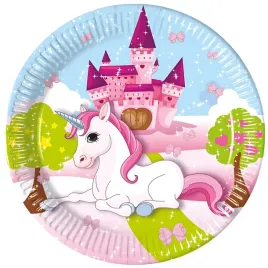 talerzyki-papierowe-ozdobne-na-przyjecie-urodziny-20-cm-jednorozec-8-szt