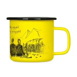 kubek-emaliowany-retro-mniej-wygod-wiecej-przygod-zolty