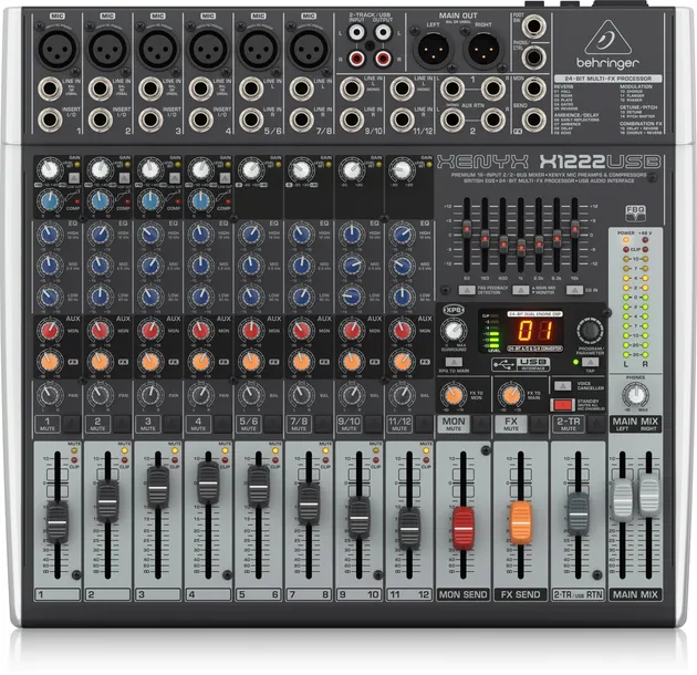 Behringer XENYX X1222USB – mikser analogowy z interfejsem usb