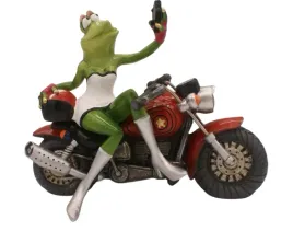 figurka-zaba-w-bialej-sukience-na-motorze-195x25x14