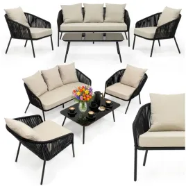 meble-ogrodowe-zestaw-stolik-kawowy-sofa-fotele-na-taras-czarno-bezowy