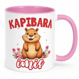 kubek-rozowy-personalizowany-kapibara-capybara-zwierzak-dla-dzieci