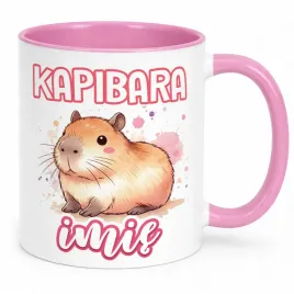 kubek-rozowy-personalizowany-kapibara-capybara-zwierzak-dla-dzieci