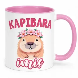 kubek-rozowy-personalizowany-kapibara-capybara-zwierzak-dla-dzieci