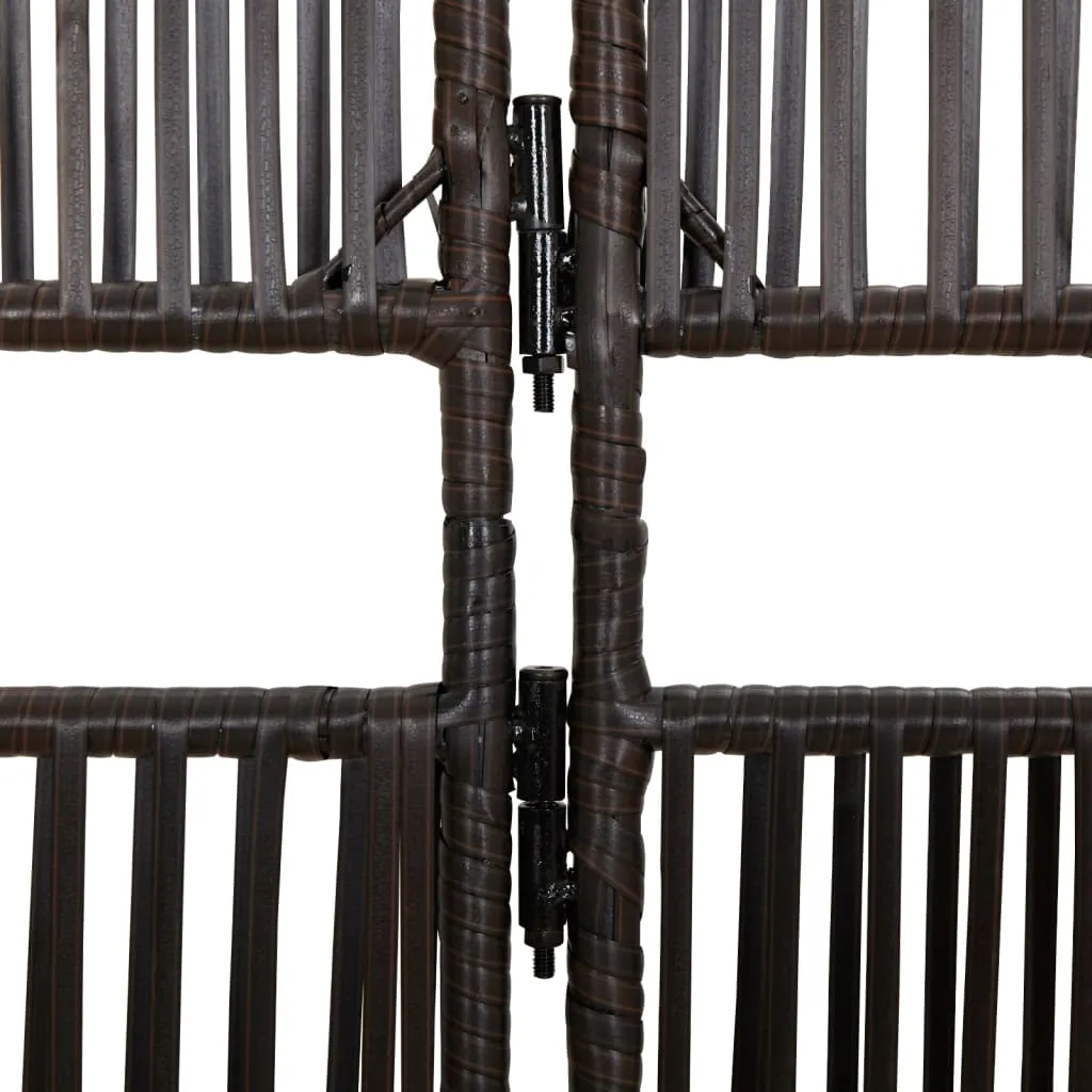 parawan-6-panelowy-brazowy-polirattan-stan-nowy