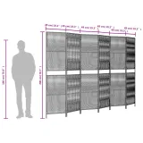 parawan-6-panelowy-brazowy-polirattan-kod-producenta-365401-stan-nowy