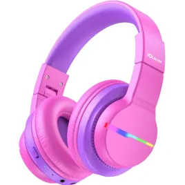 sluchawki-bluetooth-bezprzewodowe-dla-dzieci-iclever-bth12-led-rozowe
