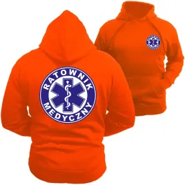 bluza-kangurka-z-nadrukiem-ratownik-medyczny-eskulap-orange-fluo