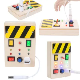 drewniana-tablica-sensoryczna-edukacyjna-led-montessori-wlacznikami-swiatla