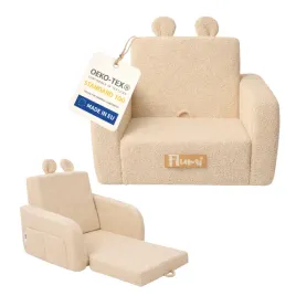 fotelik-dzieciecy-flumi-2w1-rozkladany-baranek-ciemny-bez