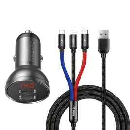 ladowarka-samochodowa-2x-usb-4-8a-24w-z-wyswietlaczem-lcd-kabel-3w1-1-2m