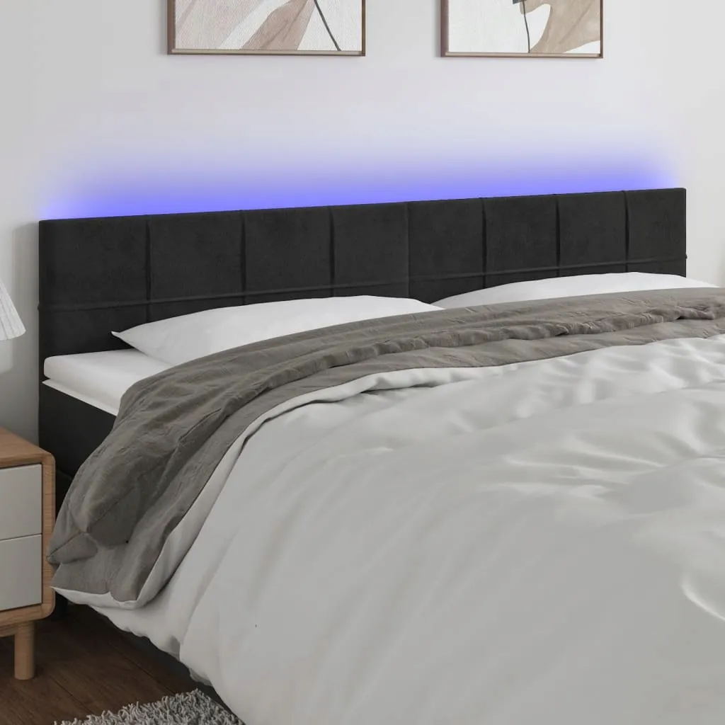 zaglowek-led-czarny-200x78-88-cm