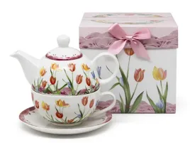 zestaw-tea-for-one-imbryk-filizanka-tulipany-prezent