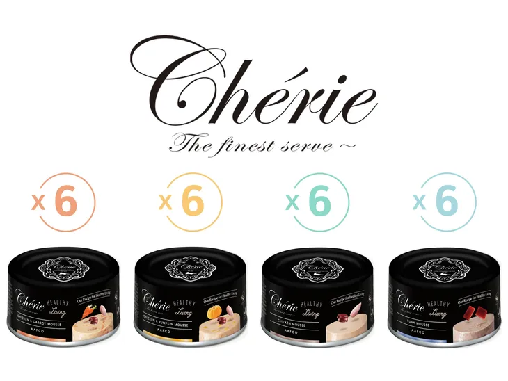 Chérie Premium Mokra karma dla kota MIX Aksamitny Mus 24x80g