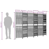 parawan-6-panelowy-brazowy-polirattan-kod-producenta-365385-stan-nowy
