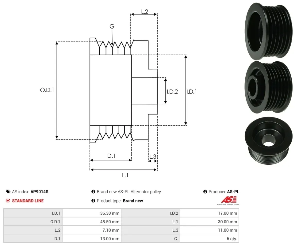 kola-pasowe-alternatora-ap9014s-as-pl-stan-nowy