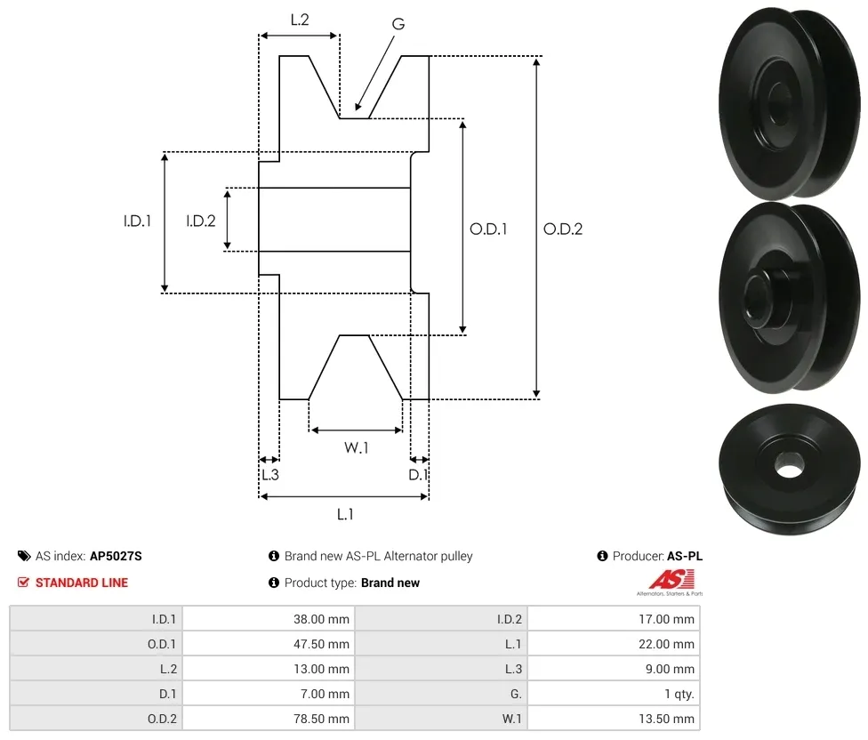 kola-pasowe-alternatora-ap5027s-as-pl-stan-nowy