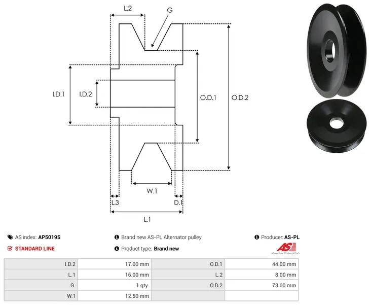kola-pasowe-alternatora-ap5019s-as-pl-producent-czesci-as-pl