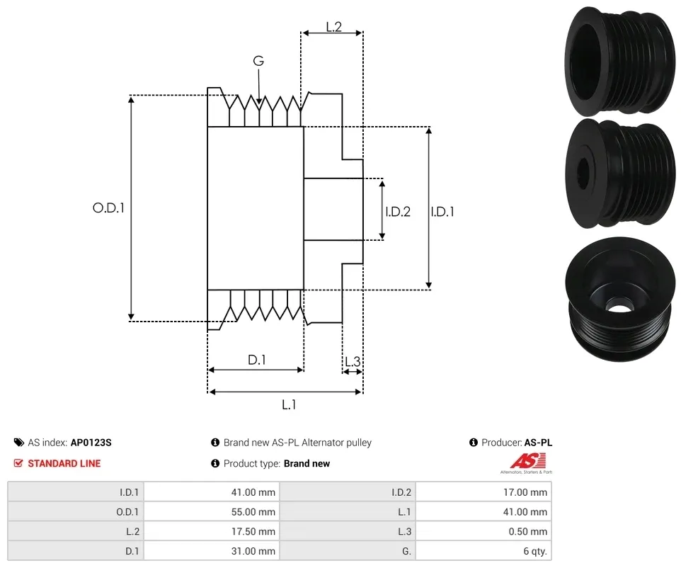 kola-pasowe-alternatora-ap0123s-as-pl-stan-nowy