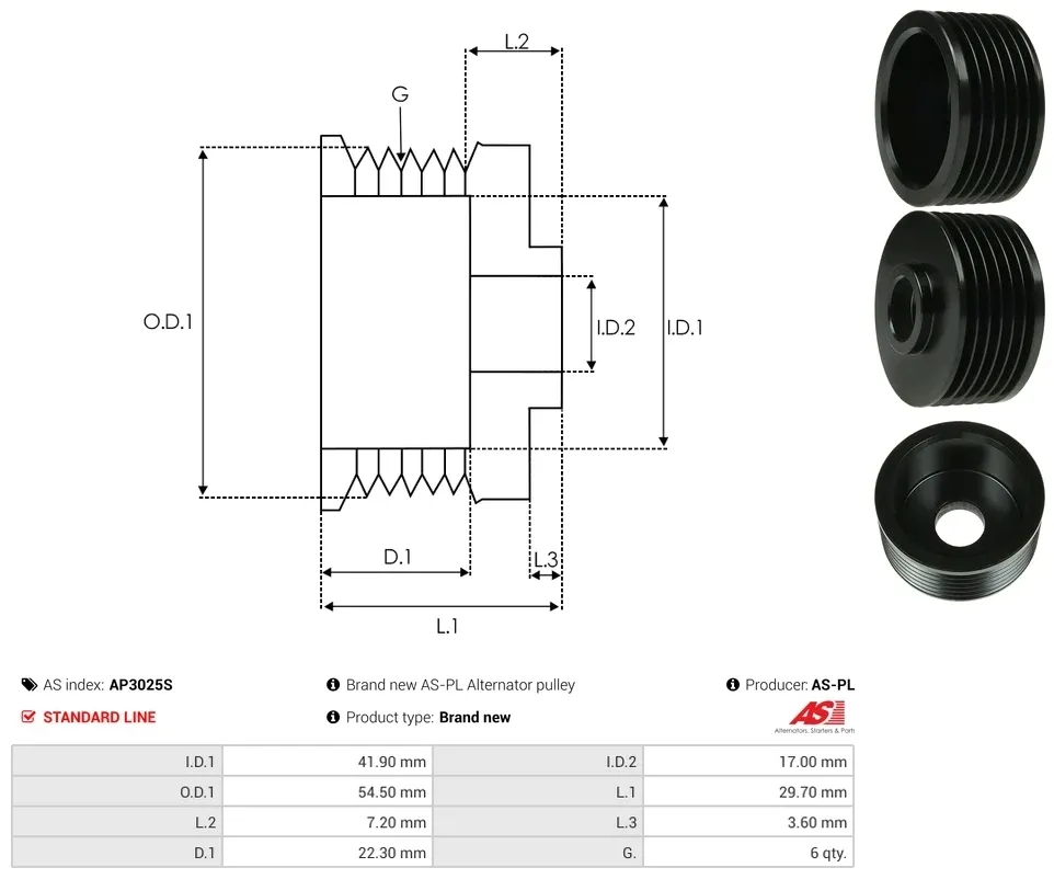 kola-pasowe-alternatora-ap3025s-as-pl-stan-nowy