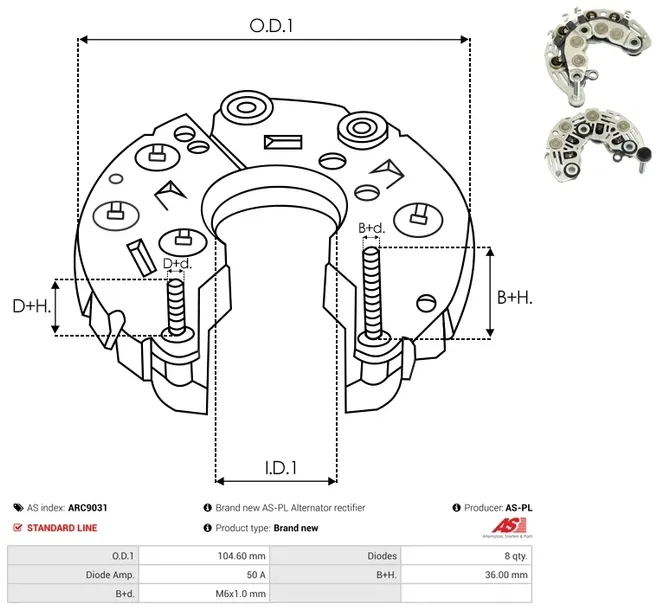 mostek-diodowy-alternatora-arc9031-as-pl-producent-czesci-as-pl