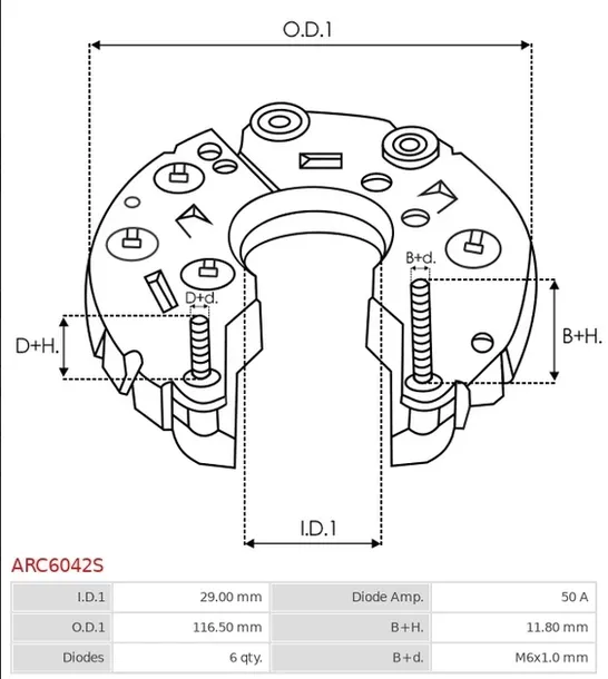 prostowniki-arc6042s-as-pl-numer-katalogowy-czesci-arc6042s