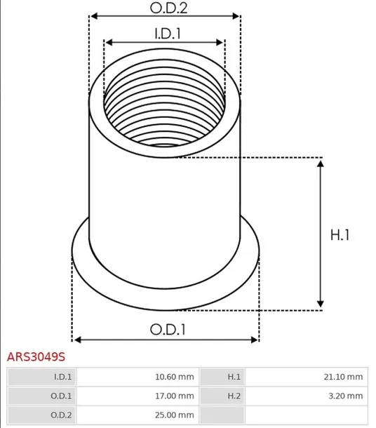 tulejka-alternatora-ars3049s-as-pl-producent-czesci-as-pl