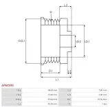 kolo-pasowe-alternatora-ap6059s-producent-czesci-as-pl