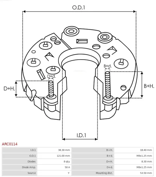 mostek-diodowy-alternatora-arc0114-stan-nowy-numer-katalogowy-oryginalu-vw-038903023p-vw-038903803g