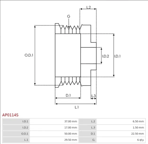 kolo-pasowe-alternatora-ap0114s-as-pl-producent-czesci-as-pl