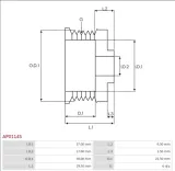 kolo-pasowe-alternatora-ap0114s-as-pl-producent-czesci-as-pl