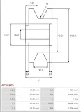 kolo-pasowe-alternatora-ap5022s-as-pl-producent-czesci-as-pl