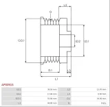 kolo-pasowe-alternatora-ap0091s-as-pl-producent-czesci-as-pl