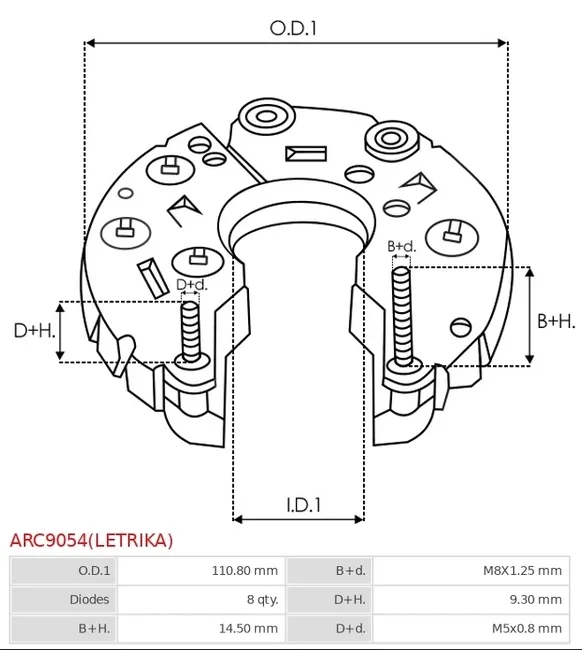 mostek-diodowy-alternatora-arc9054-prod-letrika-stan-nowy