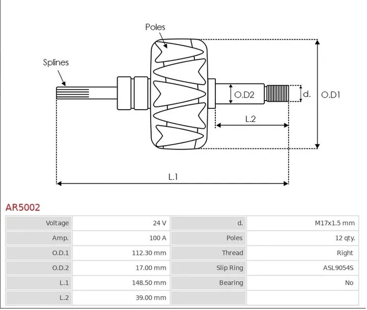 wirnik-alternatora-ar5002-stan-nowy