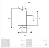 kolo-pasowe-alternatora-ap3004-numer-katalogowy-czesci-ap3004