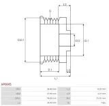 kolo-pasowe-alternatora-ap0045-producent-czesci-as-pl