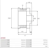 kolo-pasowe-alternatora-ap3009-typ-valeo-numery-katalogowe-zamiennikow-hc-cargo-332280