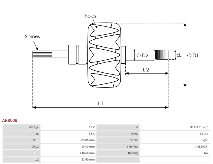 wirnik-alternatora-ar9008-producent-czesci-as-pl-stan-nowy