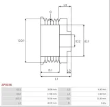 kolo-pasowe-alternatora-ap0036-producent-czesci-as-pl
